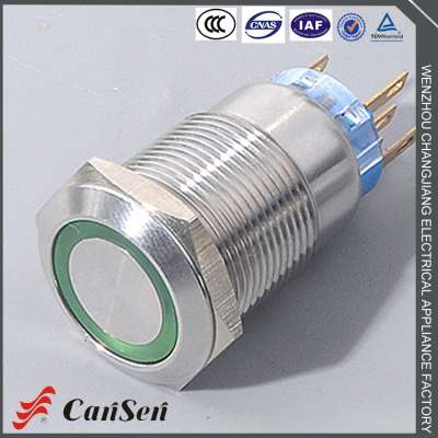 19m Waterproof anti-vandal custom metal push button switch